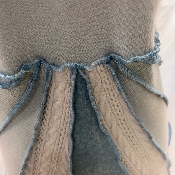 One-of-a-kind cosmic garden designs up cycled cardigan xl handmade stunning - Picture 5 of 6